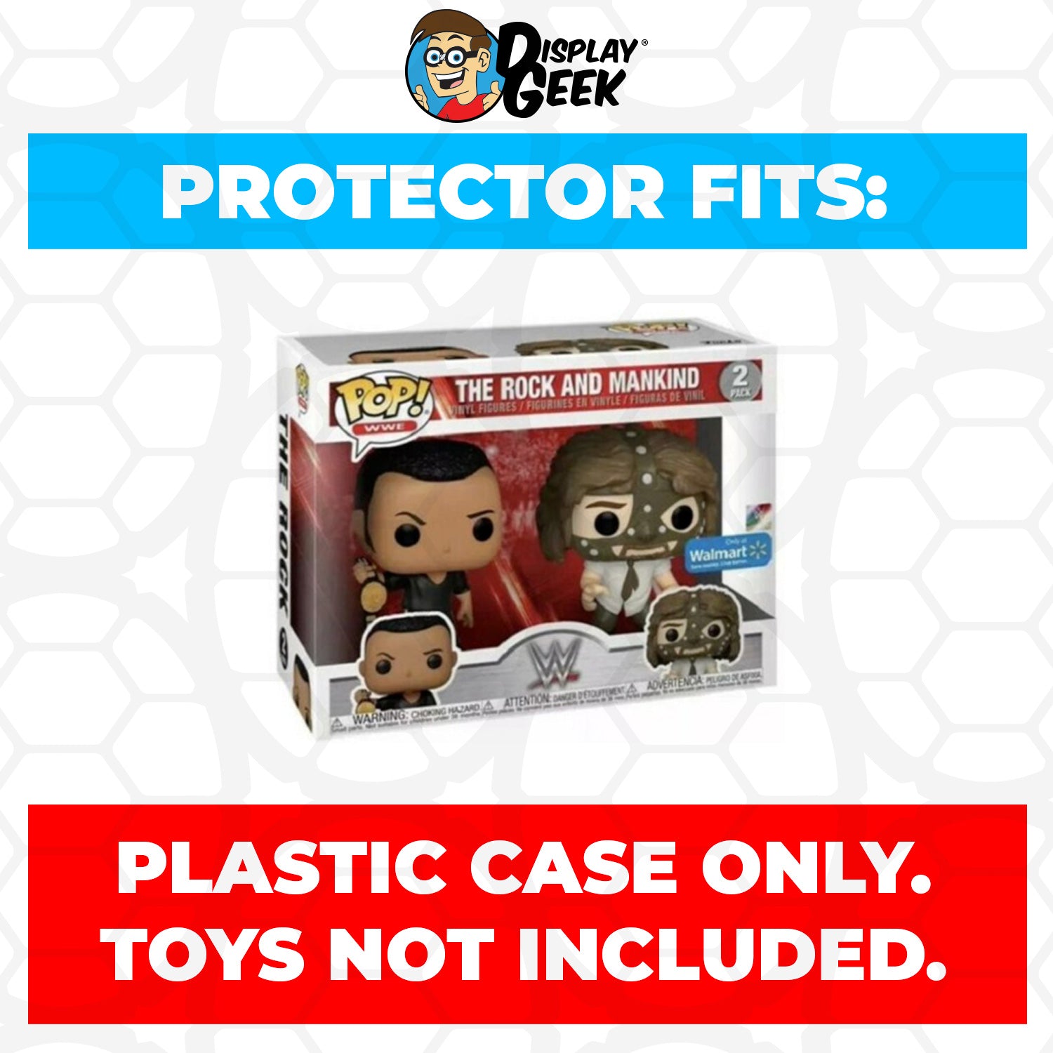 Pop Protector for 2 Pack The Rock and Mankind Funko Pop - PPG Pop Protector Guide Search Created by Display Geek