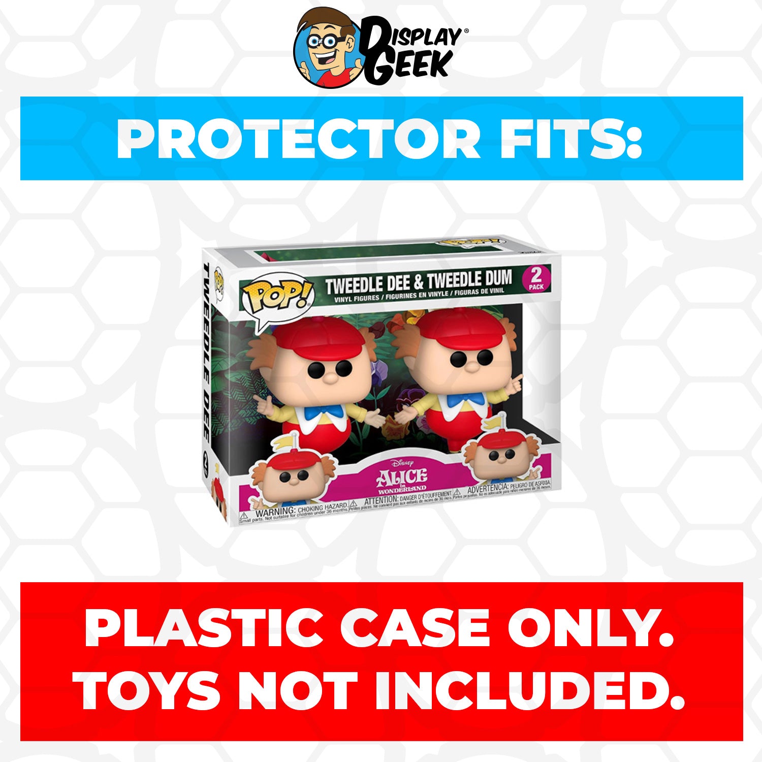 Pop Protector for 2 Pack Tweedle Dee & Tweedle Dum Funko Pop - PPG Pop Protector Guide Search Created by Display Geek