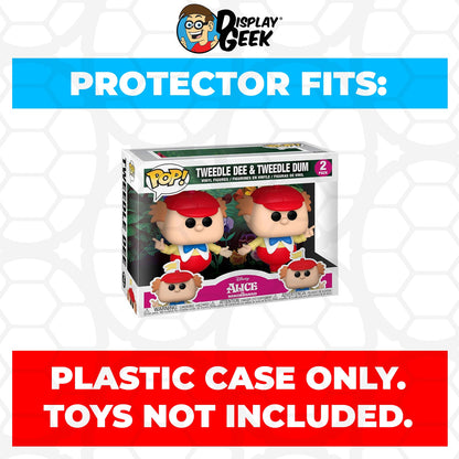 Pop Protector for 2 Pack Tweedle Dee & Tweedle Dum Funko Pop - PPG Pop Protector Guide Search Created by Display Geek