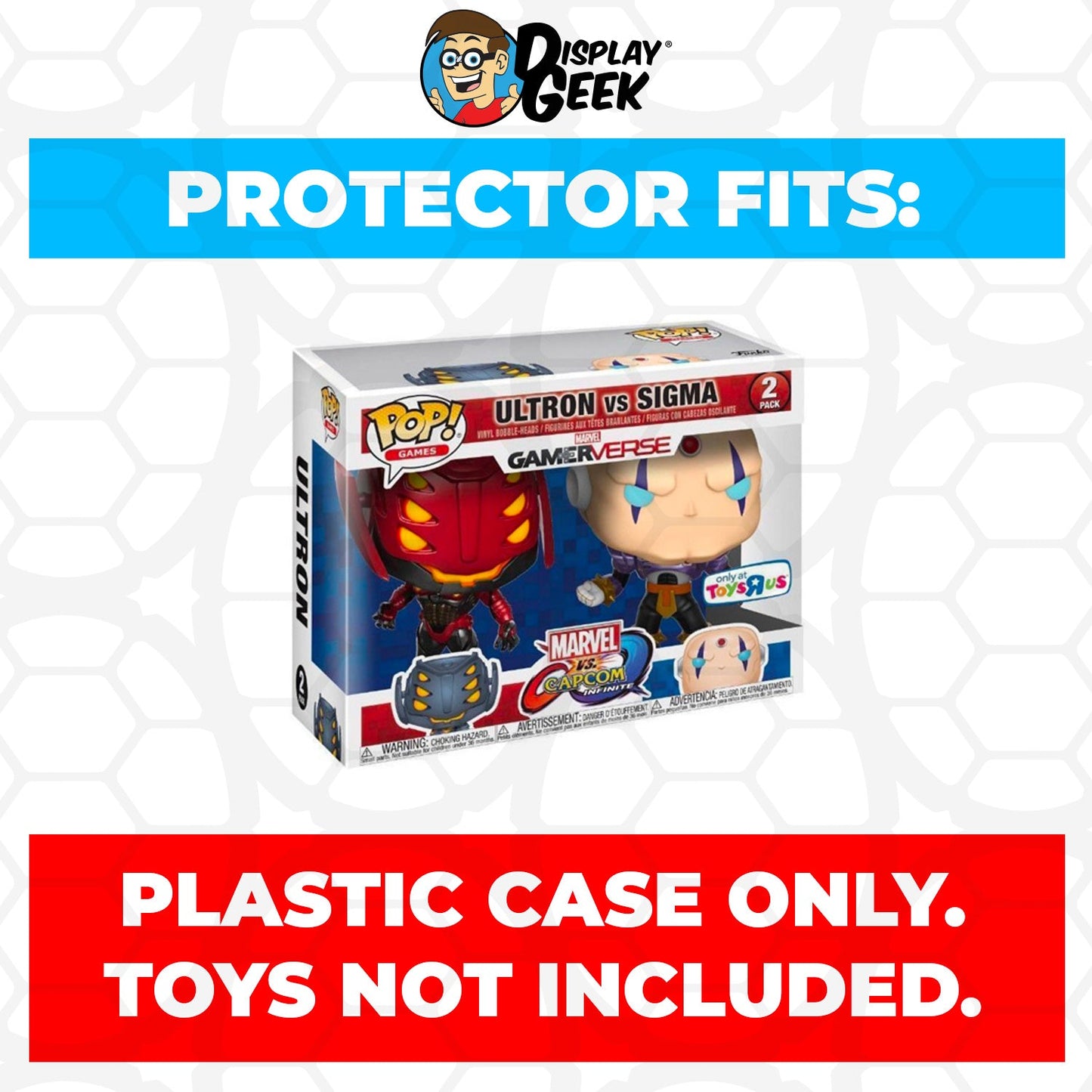 Pop Protector for 2 Pack Ultron vs Sigma Player 2 Funko Pop - PPG Pop Protector Guide Search Created by Display Geek