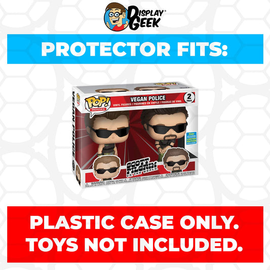 Pop Protector for 2 Pack Vegan Police SDCC Funko Pop - PPG Pop Protector Guide Search Created by Display Geek