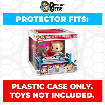 Pop Protector for 2 Pack WWE Ring Bret Hit Man Hart and Shawn Michaels Funko Pop - PPG Pop Protector Guide Search Created by Display Geek