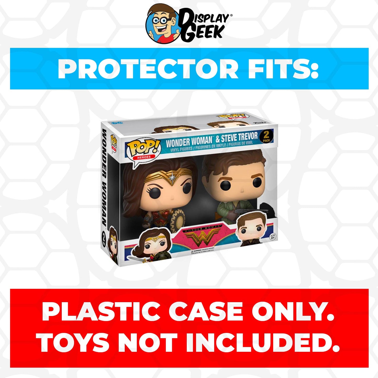 Pop Protector for 2 Pack Wonder Woman & Steve Trevor Funko Pop - PPG Pop Protector Guide Search Created by Display Geek