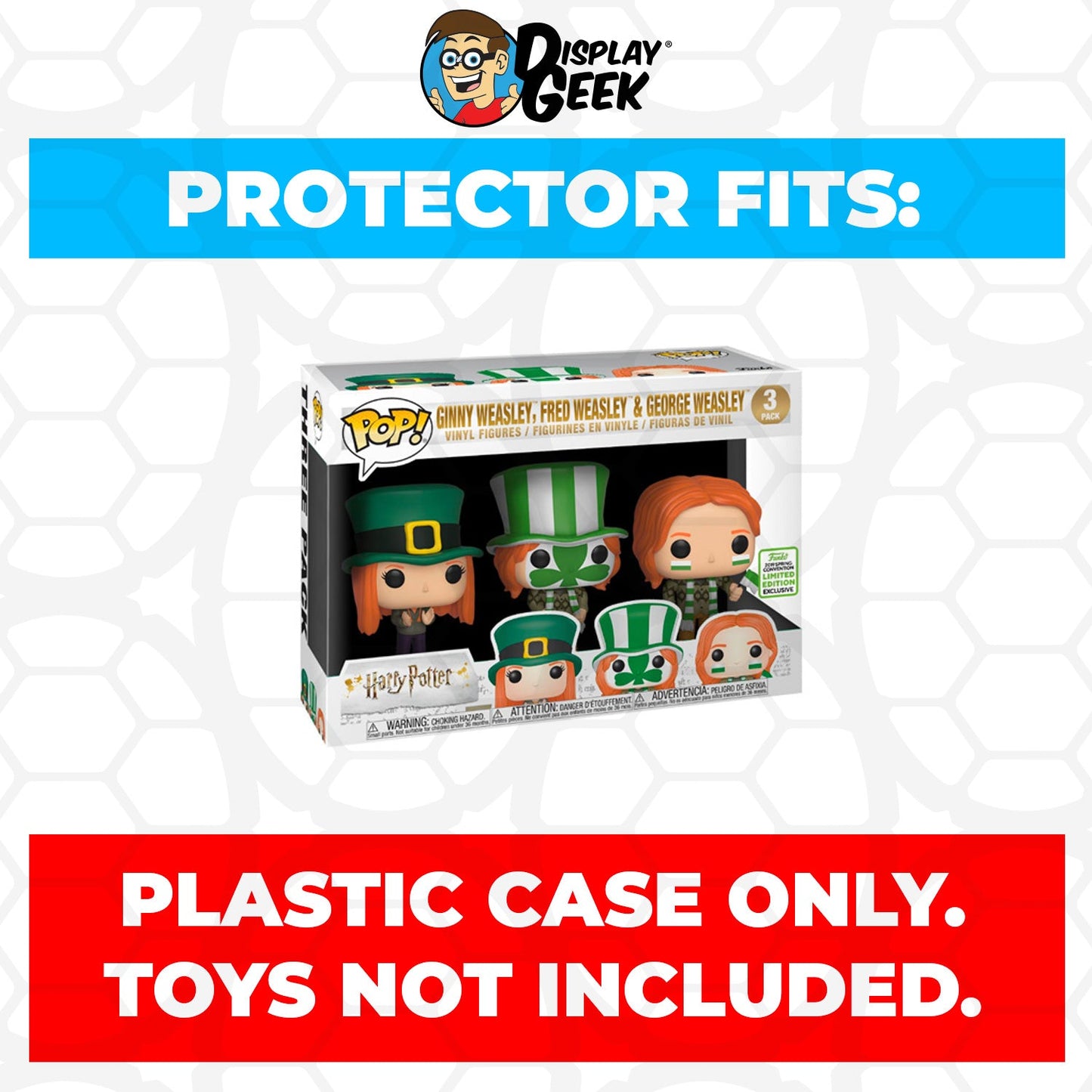 Pop Protector for 3 Pack Weasley Quidditch World Cup ECCC Funko Pop - PPG Pop Protector Guide Search Created by Display Geek