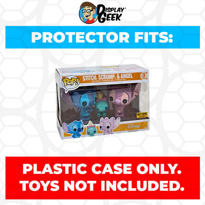 Pop Protector for 3 Pack Stitch, Scrump & Angel Funko Pop - PPG Pop Protector Guide Search Created by Display Geek