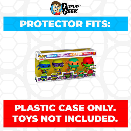 Pop Protector for 4 Pack TMNT Mutant Mayhem Glow in the Dark Funko Pop - PPG Pop Protector Guide Search Created by Display Geek