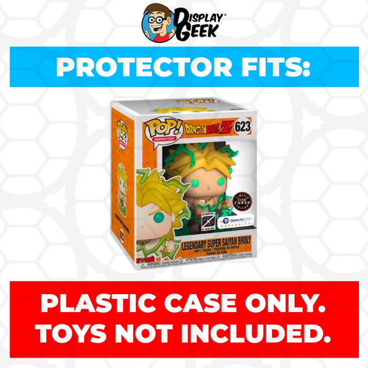 Pop Protector for 6 inch Legendary Super Saiyan Broly Chase Glow in the Dark #623 Super Size Funko Pop - PPG Pop Protector Guide Search Created by Display Geek