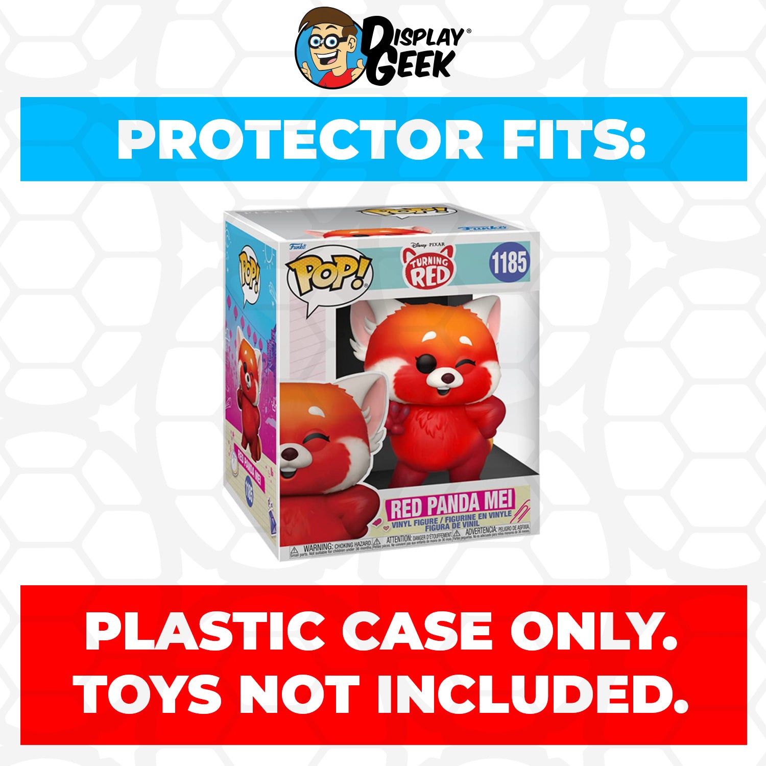 Pop Protector for 6 inch Red Panda Mei #1185 Super Funko Pop - PPG Pop Protector Guide Search Created by Display Geek