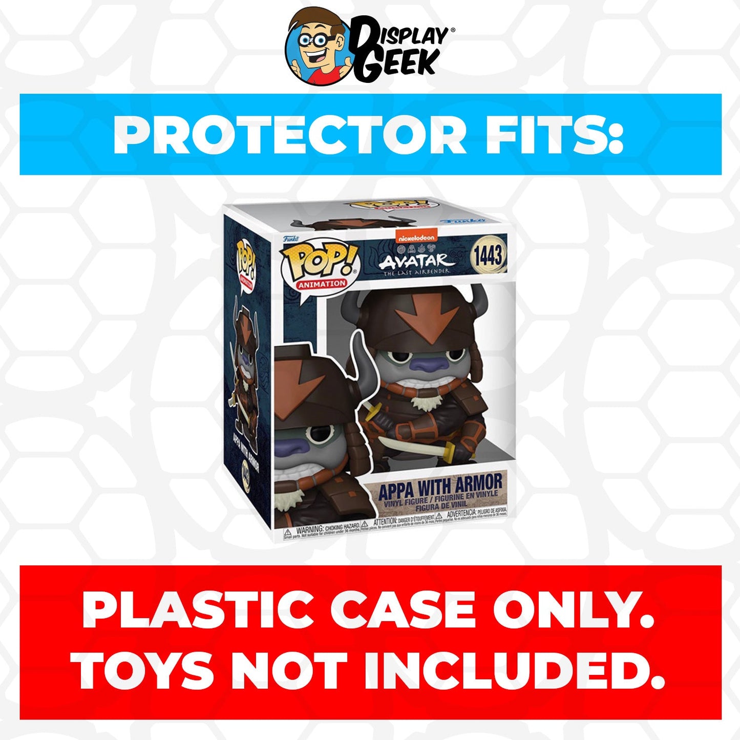 Pop Protector for 6 inch Appa with Armor #1443 Super Funko Pop on The Protector Guide App by Display Geek