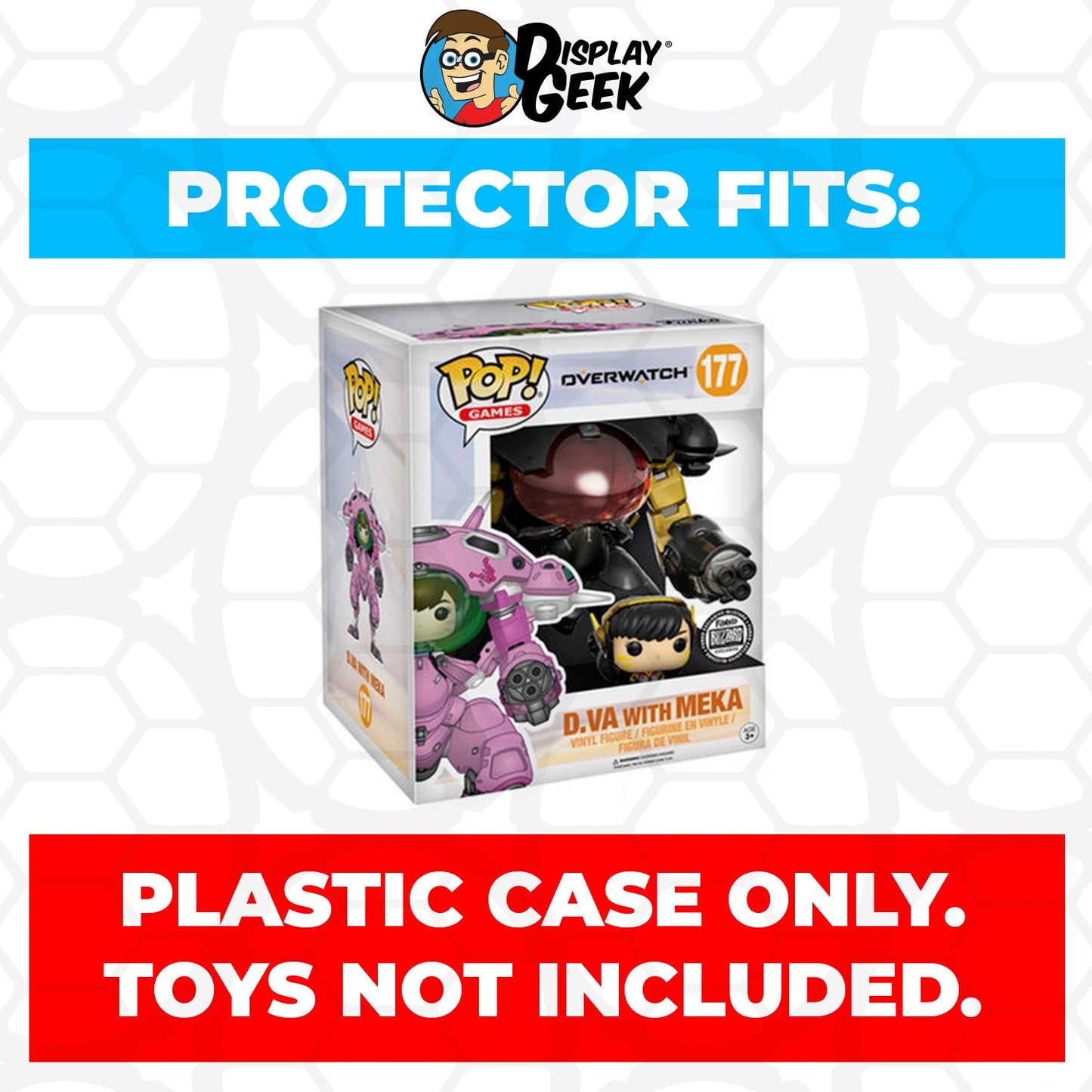 Pop Protector for 6 inch D.Va with MEKA Carbon Fiber #177 Super Funko Pop - PPG Pop Protector Guide Search Created by Display Geek