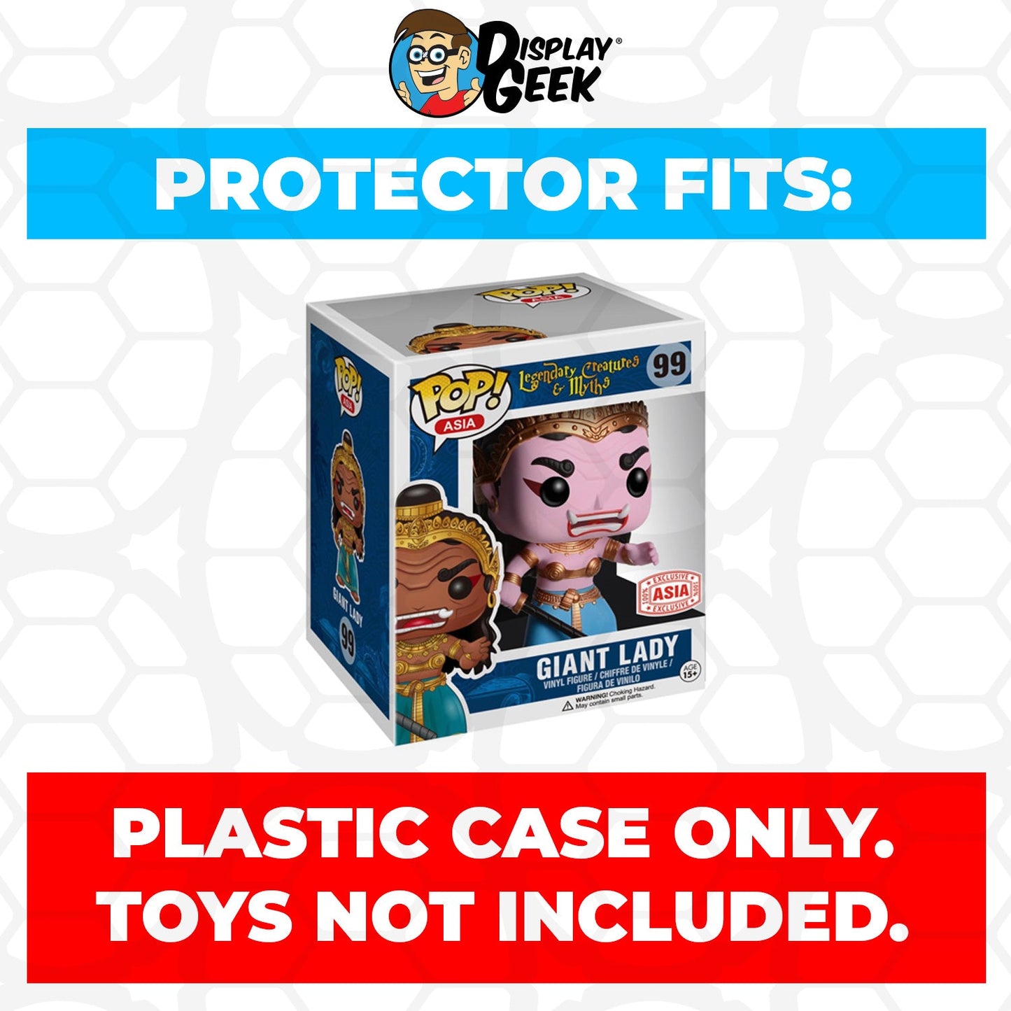 Pop Protector for 6 inch Giant Lady Light Pink #99 Super Funko Pop - PPG Pop Protector Guide Search Created by Display Geek