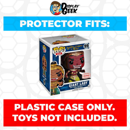 Pop Protector for 6 inch Giant Lady Red #99 Super Funko Pop - PPG Pop Protector Guide Search Created by Display Geek