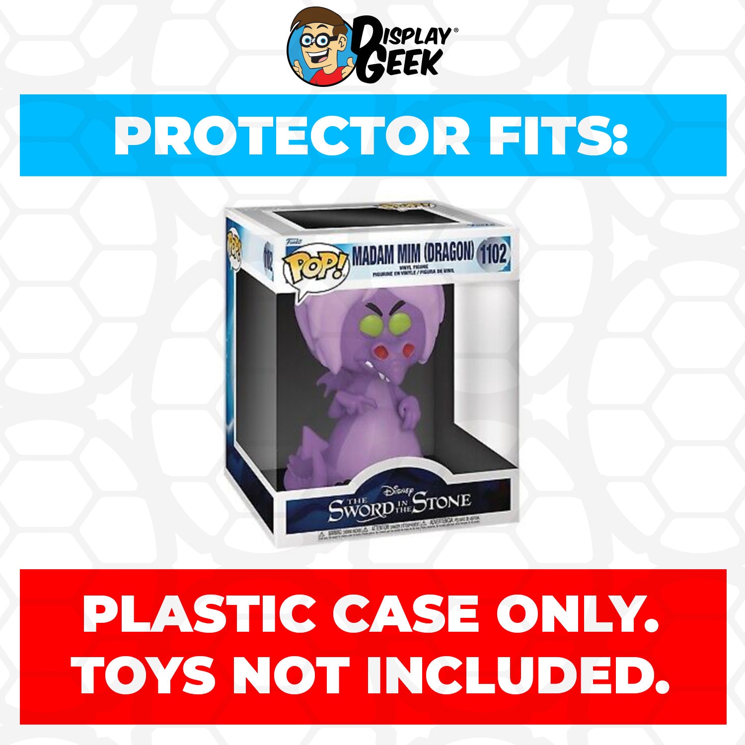 Pop Protector for 6 inch Madam Mim Dragon #1102 Super Size Funko Pop - PPG Pop Protector Guide Search Created by Display Geek