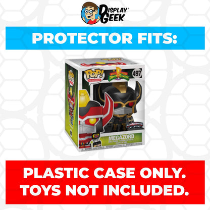 Pop Protector for 6 inch Megazord Black & Gold #497 Super Funko Pop - PPG Pop Protector Guide Search Created by Display Geek