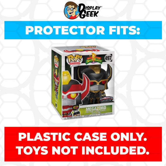 Pop Protector for 6 inch Megazord Black & Gold #497 Super Funko Pop - PPG Pop Protector Guide Search Created by Display Geek