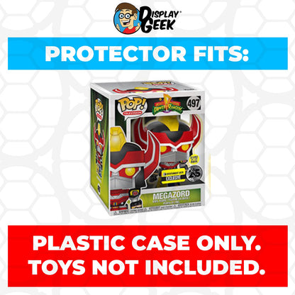 Pop Protector for 6 inch Megazord EE Glow #497 Super Funko Pop - PPG Pop Protector Guide Search Created by Display Geek