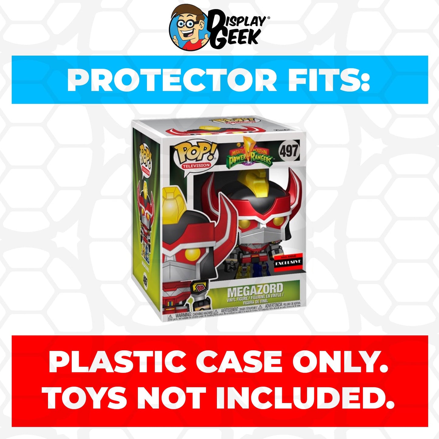 Pop Protector for 6 inch Megazord AAA Metallic #497 Super Funko Pop - PPG Pop Protector Guide Search Created by Display Geek