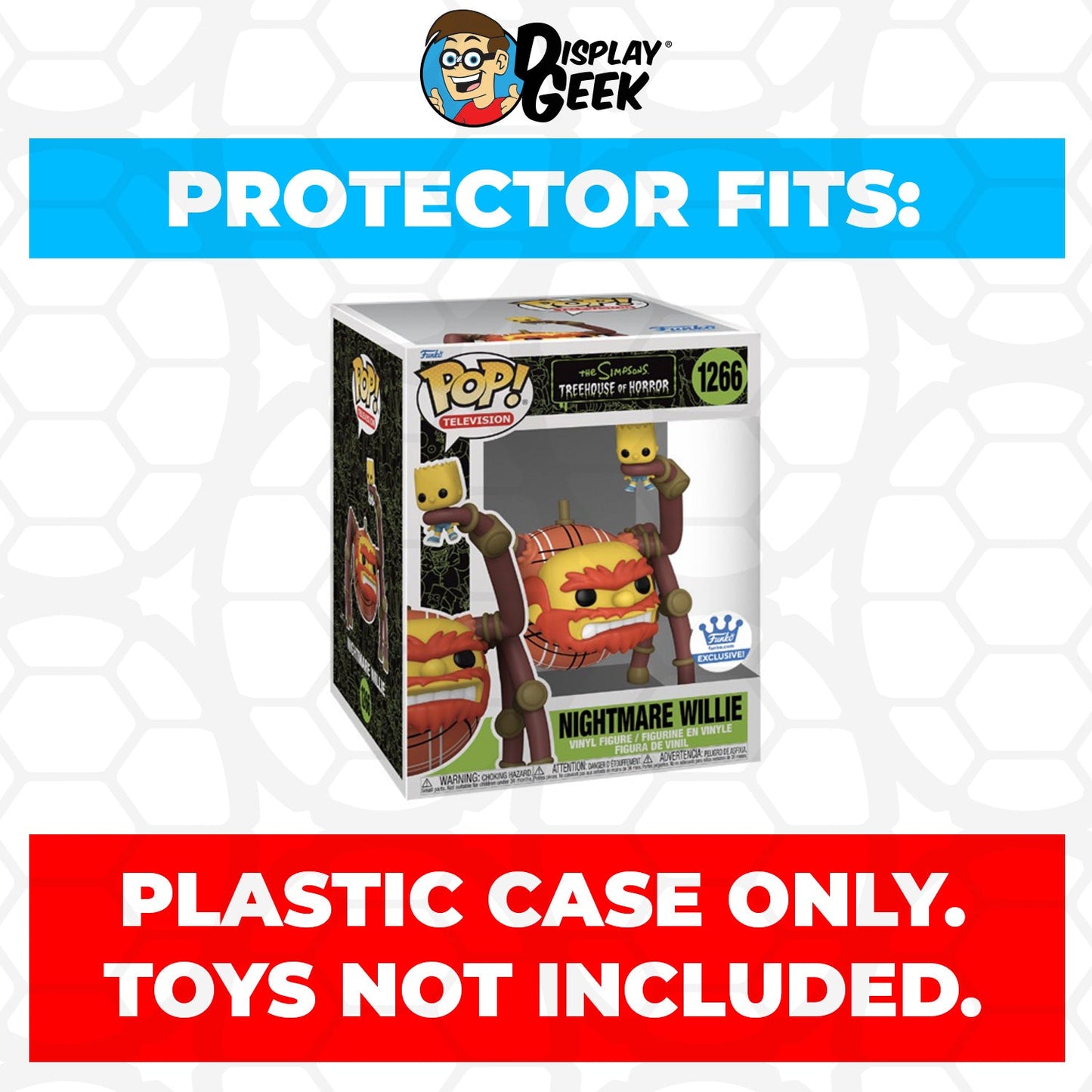 Pop Protector for 6 inch Nightmare Willie #1266 Super Size Funko Pop - PPG Pop Protector Guide Search Created by Display Geek