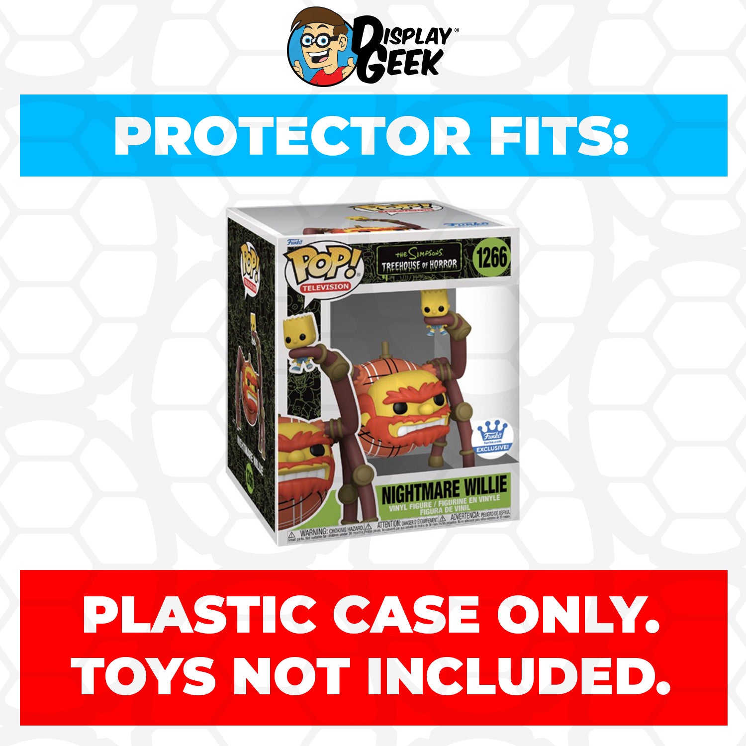 Pop Protector for 6 inch Nightmare Willie #1266 Super Size Funko Pop - PPG Pop Protector Guide Search Created by Display Geek