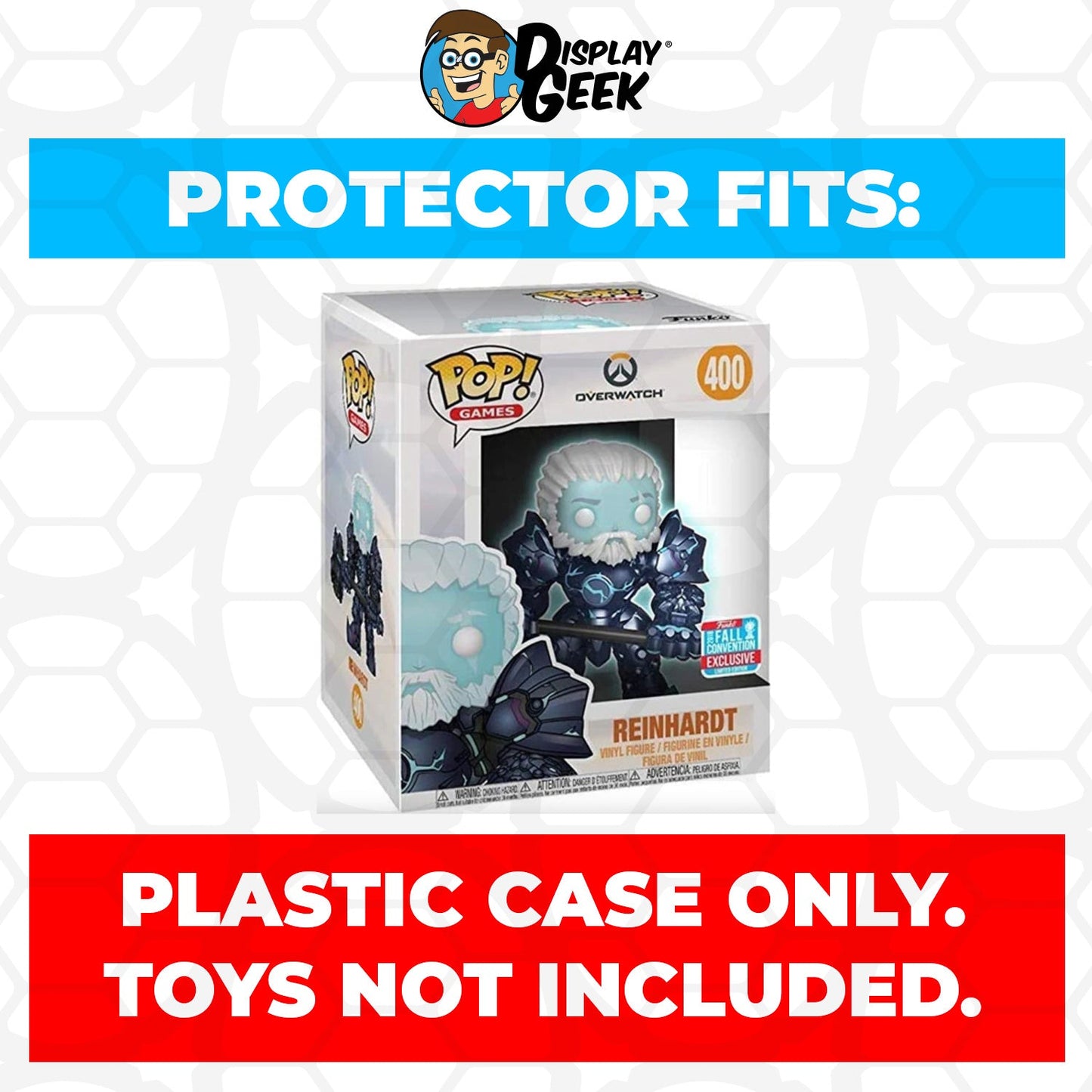 Pop Protector for 6 inch Reinhardt Coldhardt NYCC #400 Super Funko Pop - PPG Pop Protector Guide Search Created by Display Geek