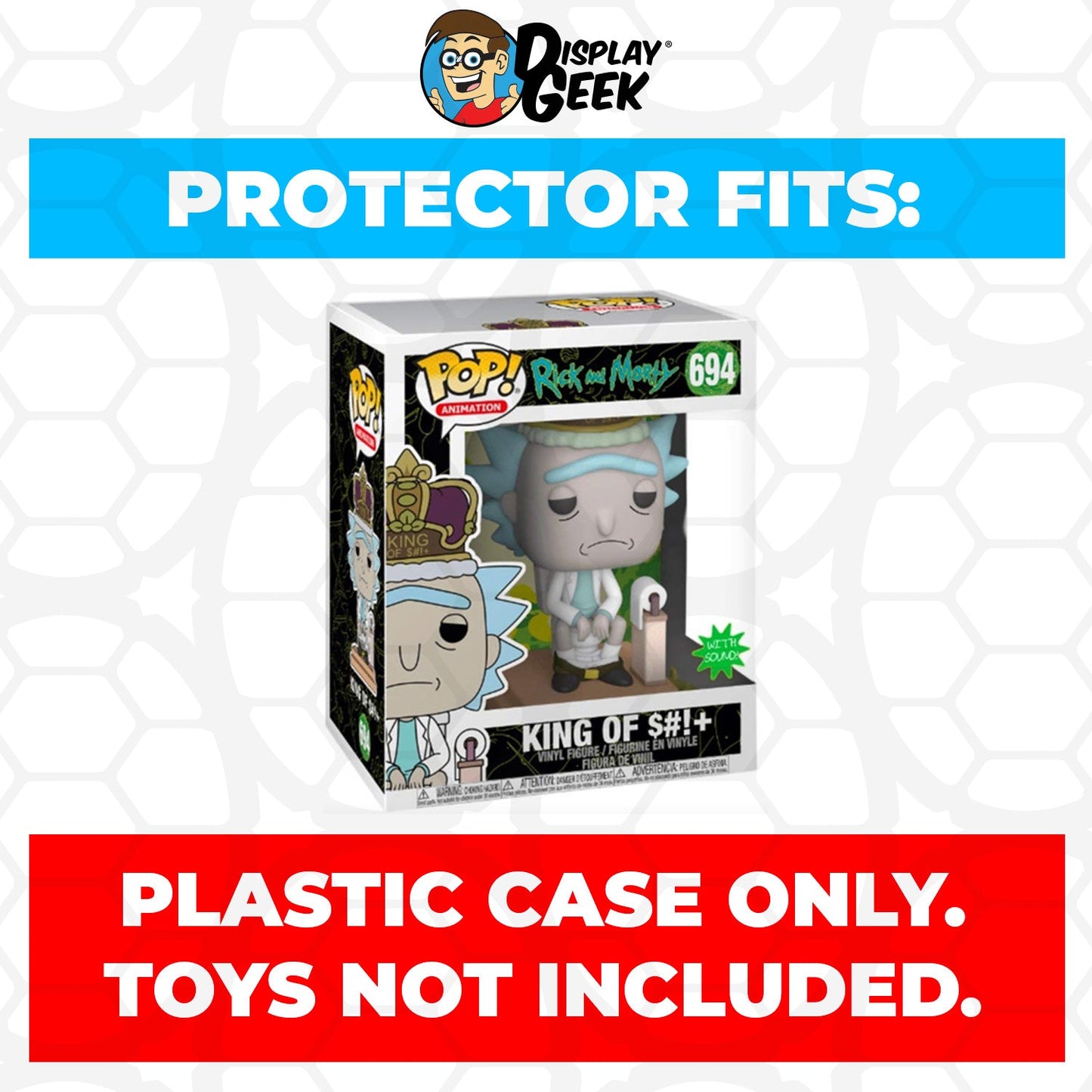 Pop Protector for 6 inch King of Shh with Sound #694 Funko Pop - PPG Pop Protector Guide Search Created by Display Geek