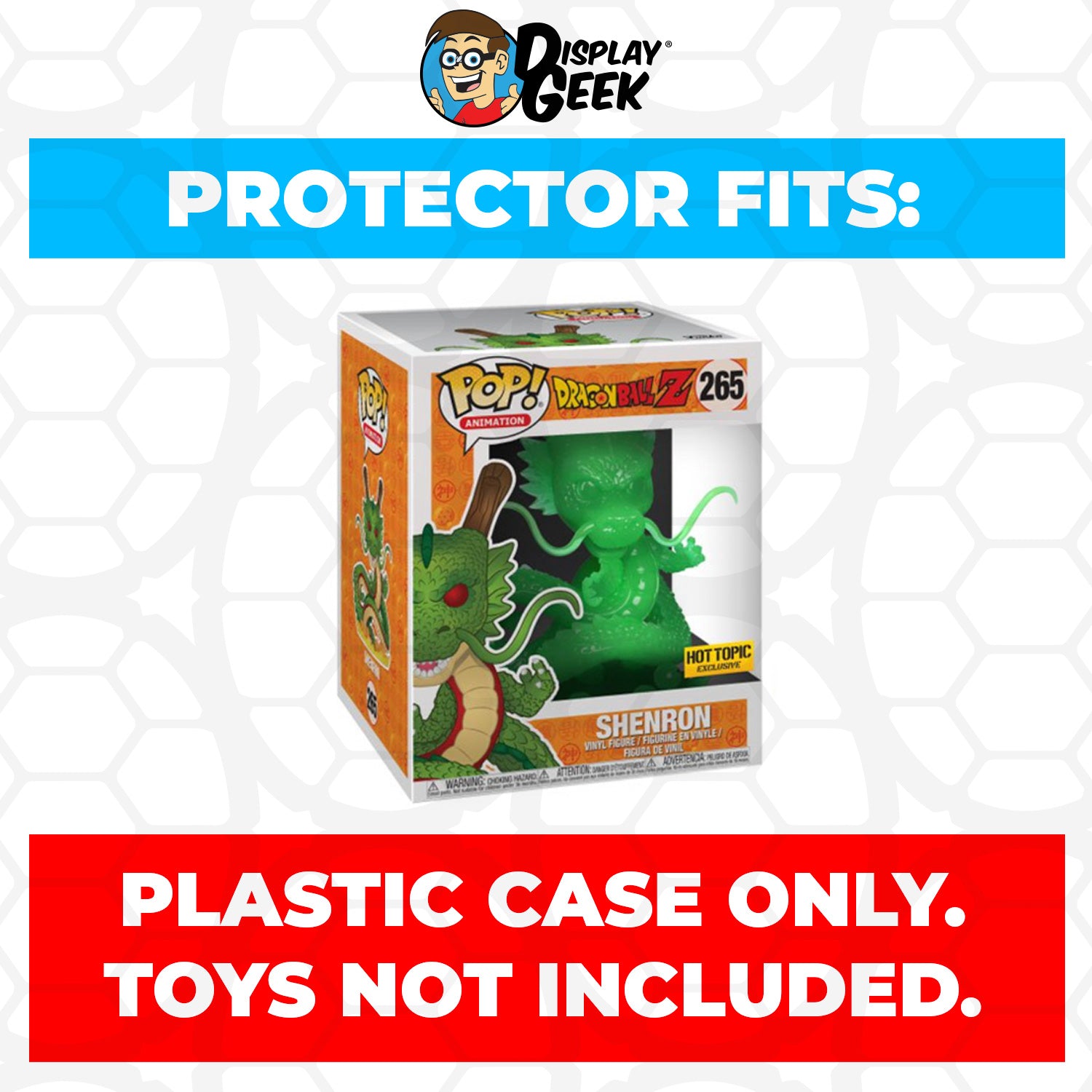 Pop Protector for 6 inch Shenron Jade Green #265 Super Funko Pop - PPG Pop Protector Guide Search Created by Display Geek