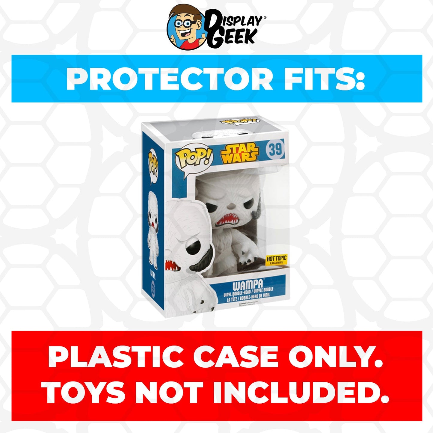 Pop Protector for 6 inch Wampa Flocked #39 Super Funko Pop - PPG Pop Protector Guide Search Created by Display Geek