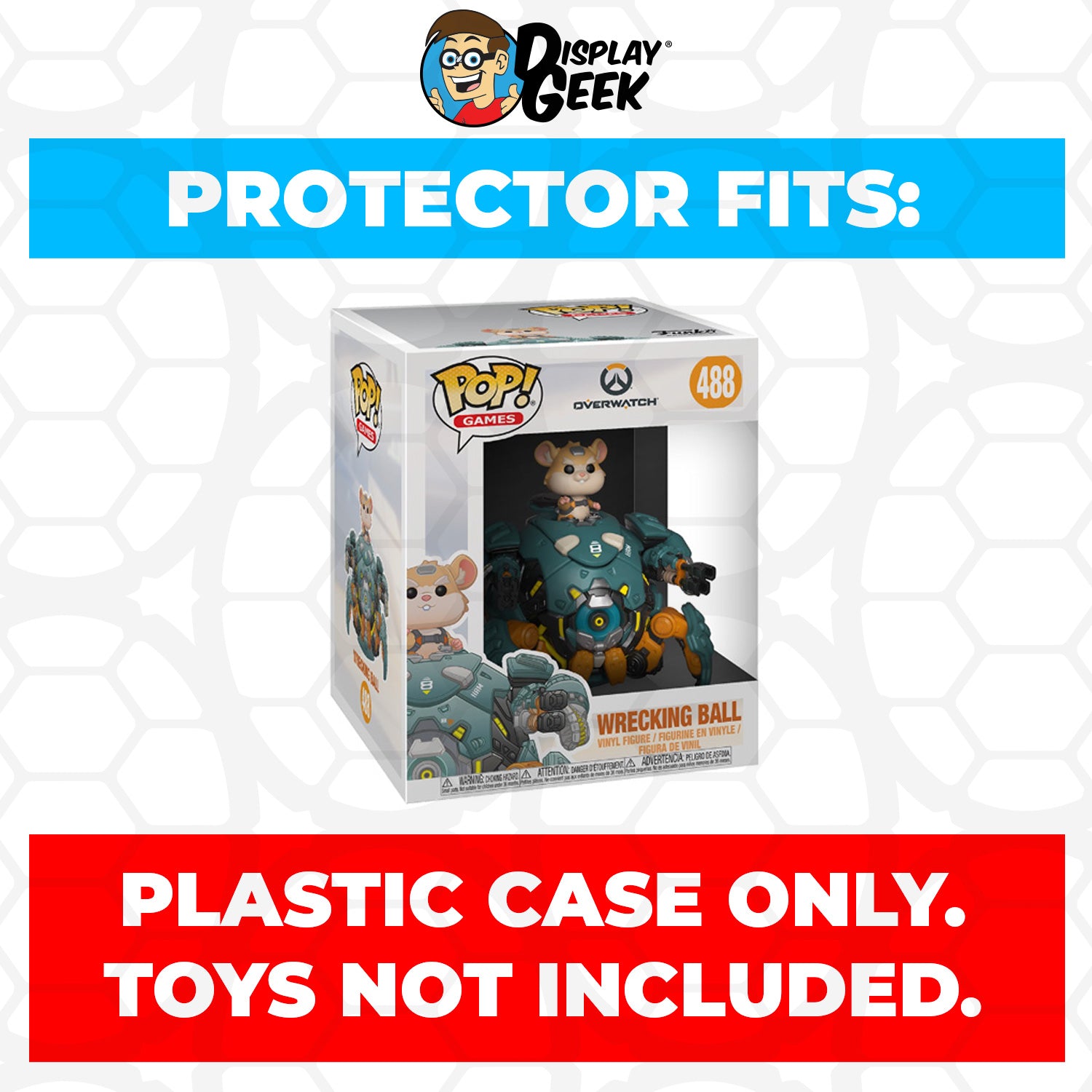 Pop Protector for 6 inch Wrecking Ball #488 Super Funko Pop - PPG Pop Protector Guide Search Created by Display Geek