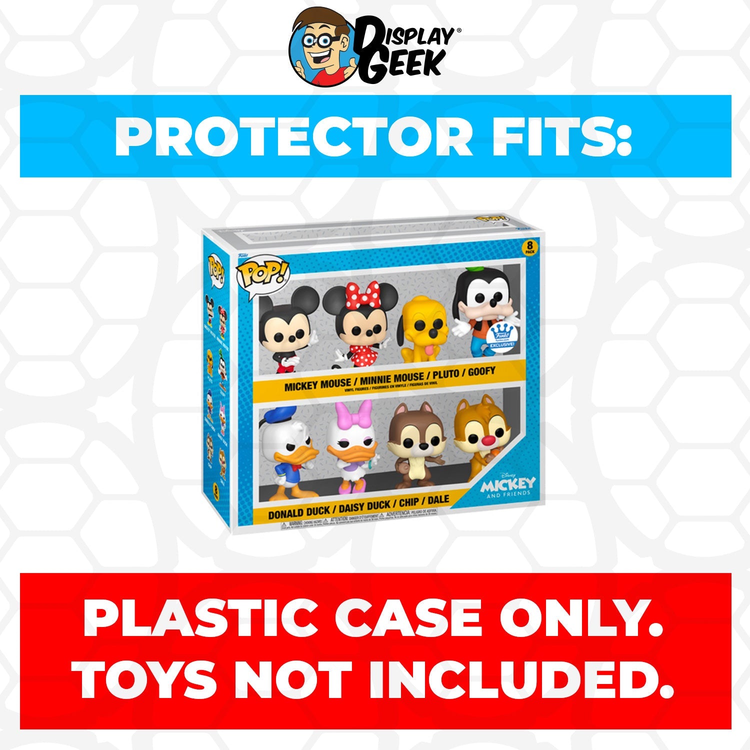 Pop Protector for 8 Pack Mickey and Friends Funko Pop - PPG Pop Protector Guide Search Created by Display Geek