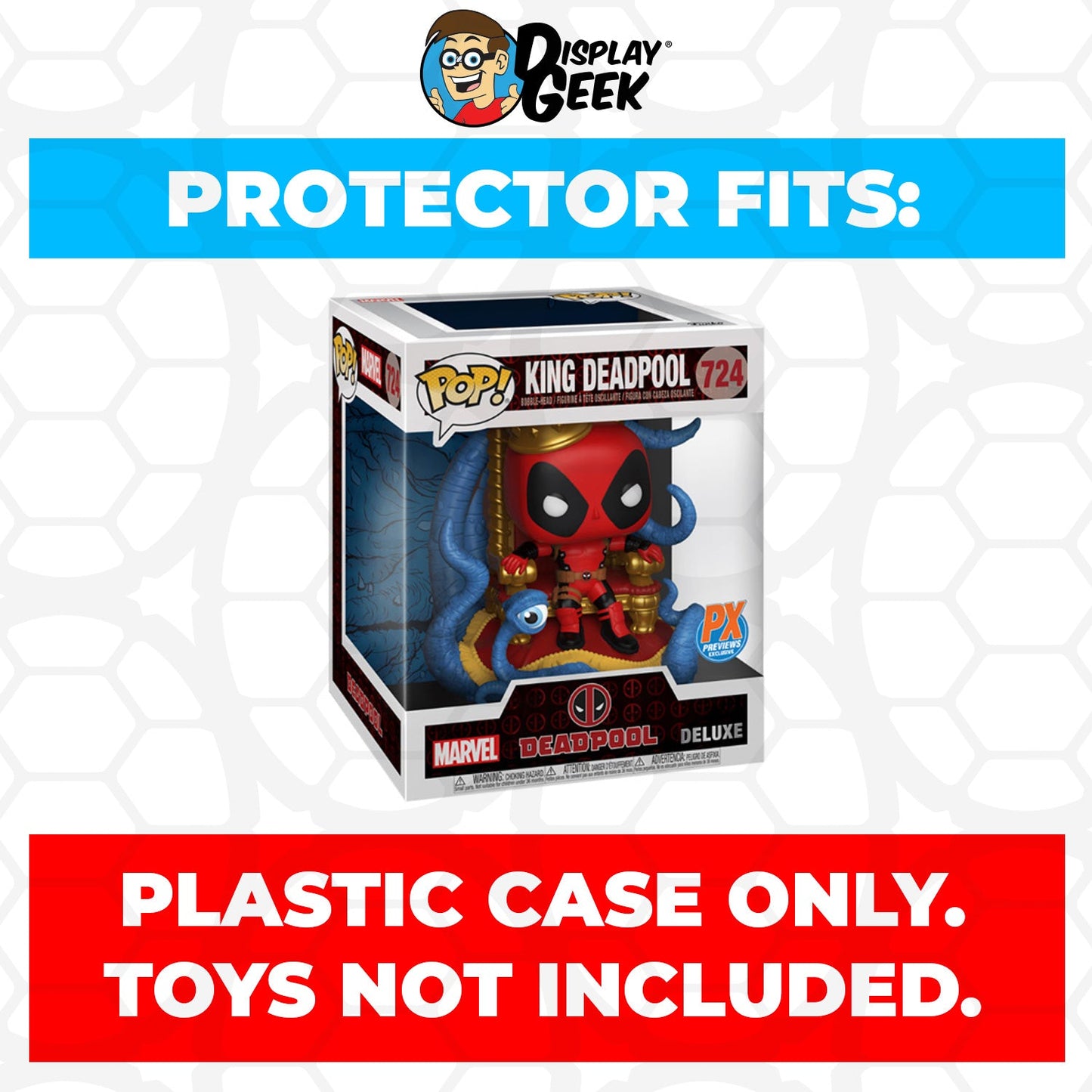 Pop Protector for King Deadpool on Throne #724 Funko Pop Deluxe - PPG Pop Protector Guide Search Created by Display Geek