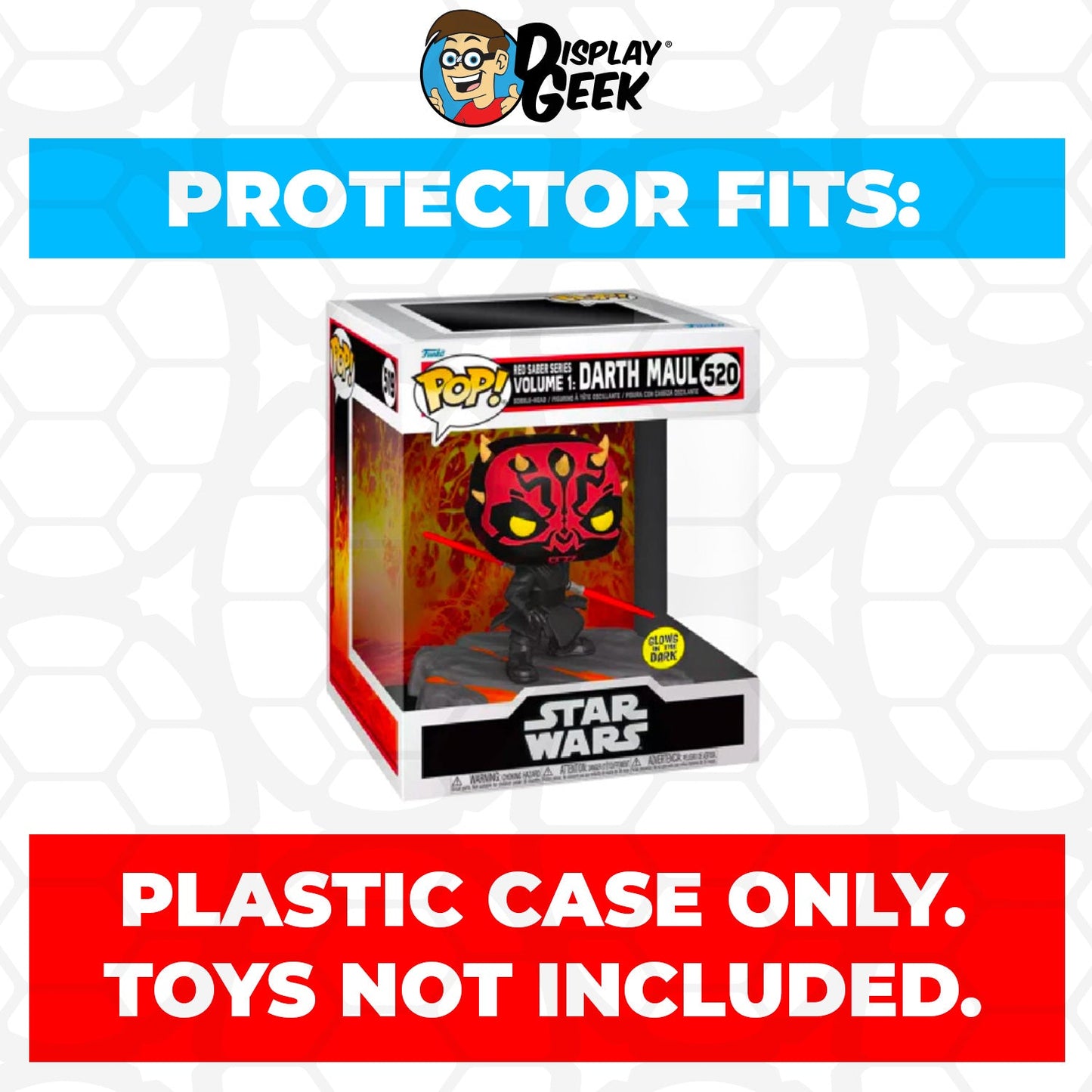 Pop Protector for Red Saber Series Volume 1 Darth Maul Glow #520 Funko Pop Deluxe - PPG Pop Protector Guide Search Created by Display Geek