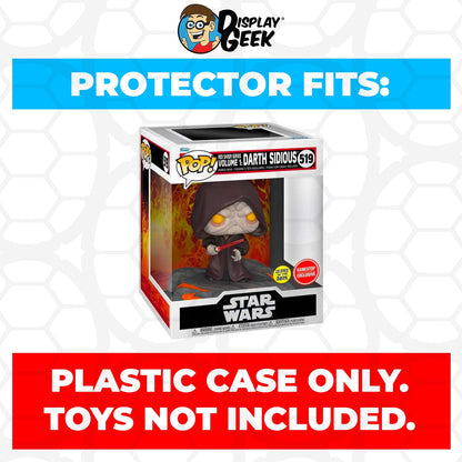 Pop Protector for Red Saber Series Volume 1 Darth Sidious Glow #519 Funko Pop Deluxe - PPG Pop Protector Guide Search Created by Display Geek