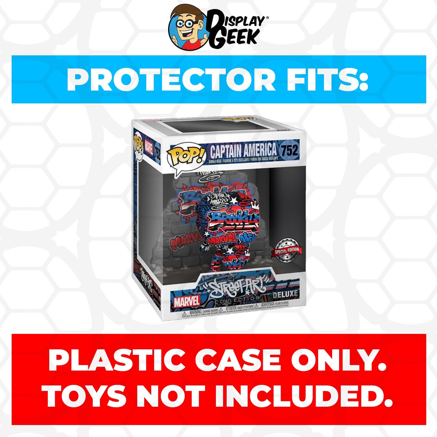 Pop Protector for Street Art Captain America #752 Funko Pop Deluxe - PPG Pop Protector Guide Search Created by Display Geek