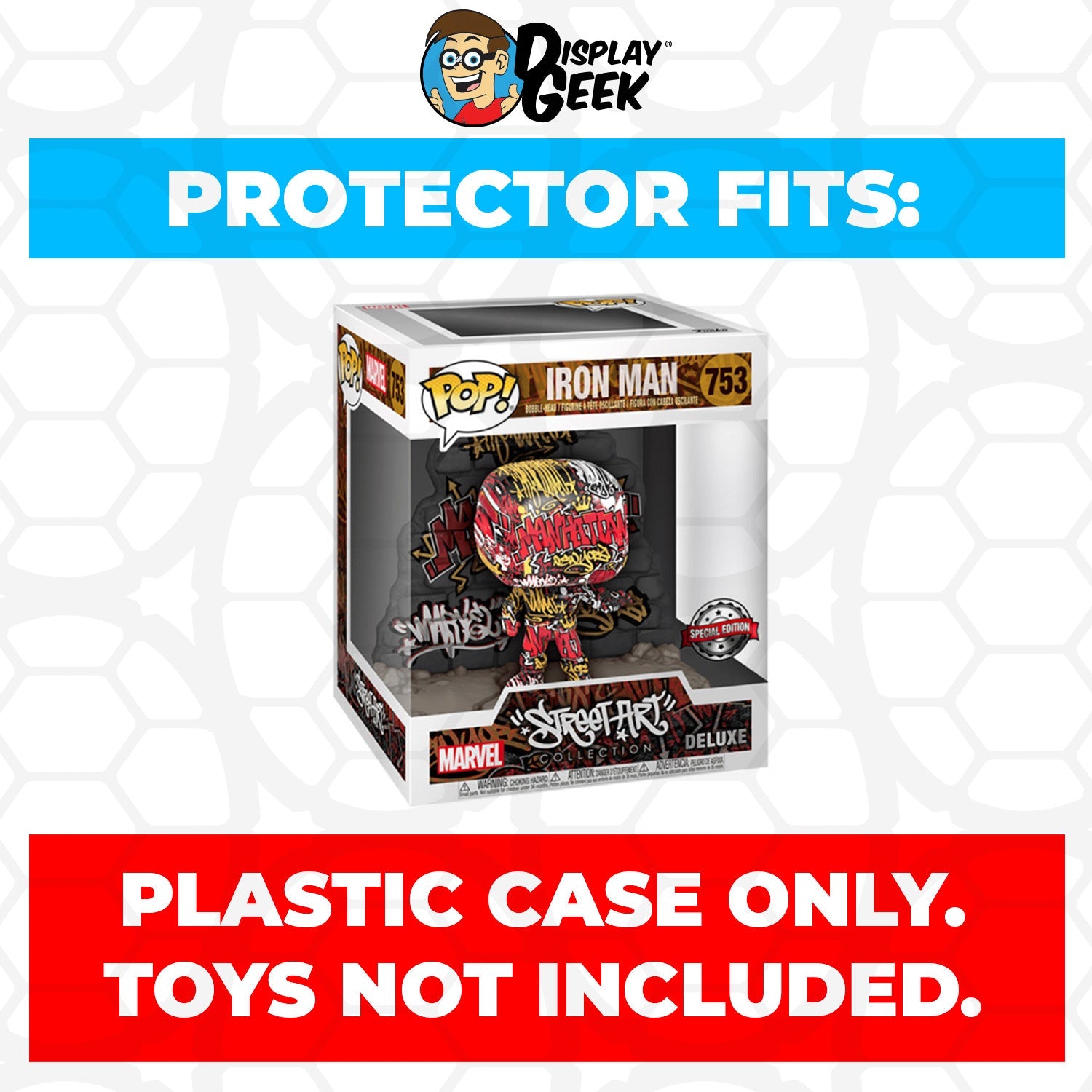 Pop Protector for Street Art Iron Man #753 Funko Pop Deluxe - PPG Pop Protector Guide Search Created by Display Geek