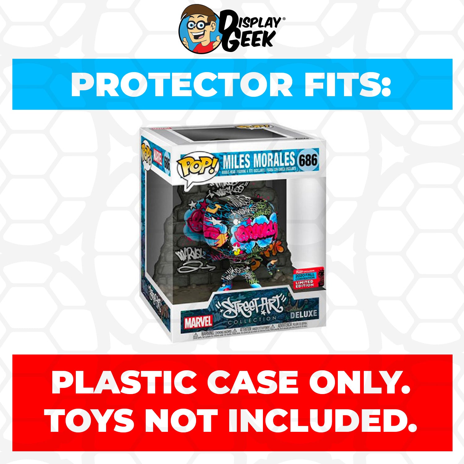 Pop Protector for Street Art Miles Morales NYCC #686 Funko Pop Deluxe - PPG Pop Protector Guide Search Created by Display Geek