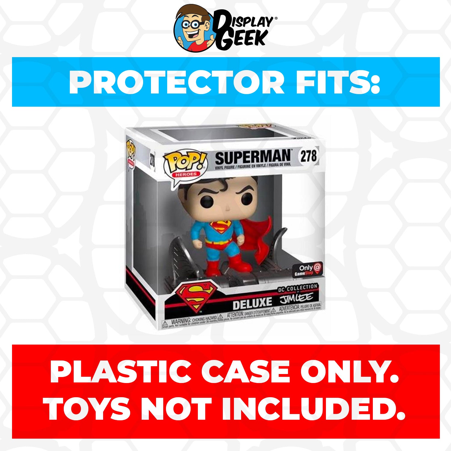 Pop Protector for Superman Jim Lee #278 Funko Pop Deluxe - PPG Pop Protector Guide Search Created by Display Geek