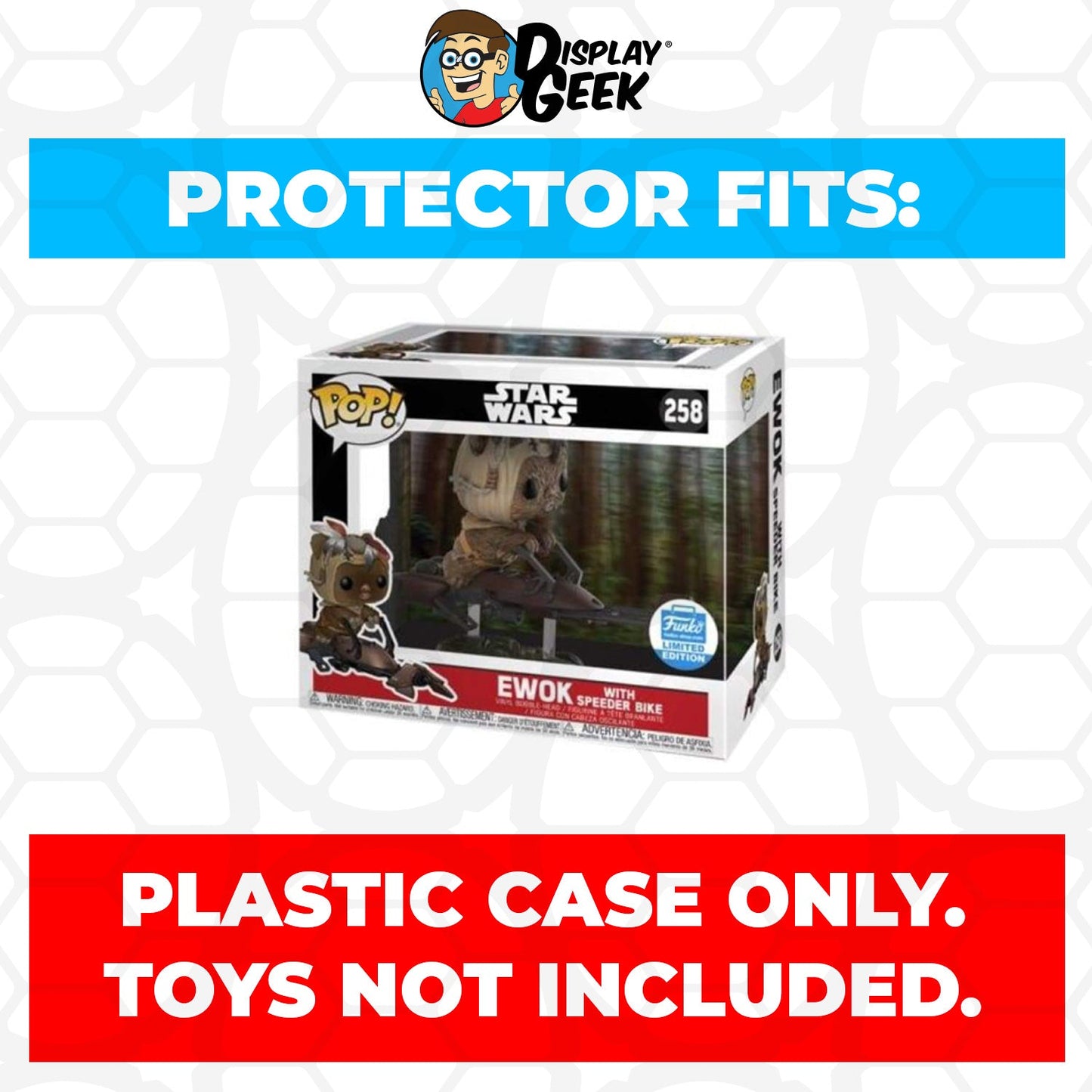 Pop Protector for Ewok with Speeder Bike #258 Funko Pop Rides - PPG Pop Protector Guide Search Created by Display Geek