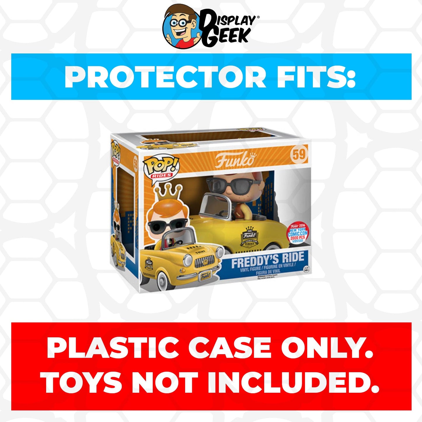 Pop Protector for Freddy's Ride Yellow Taxi NYC #59 Funko Pop Rides - PPG Pop Protector Guide Search Created by Display Geek