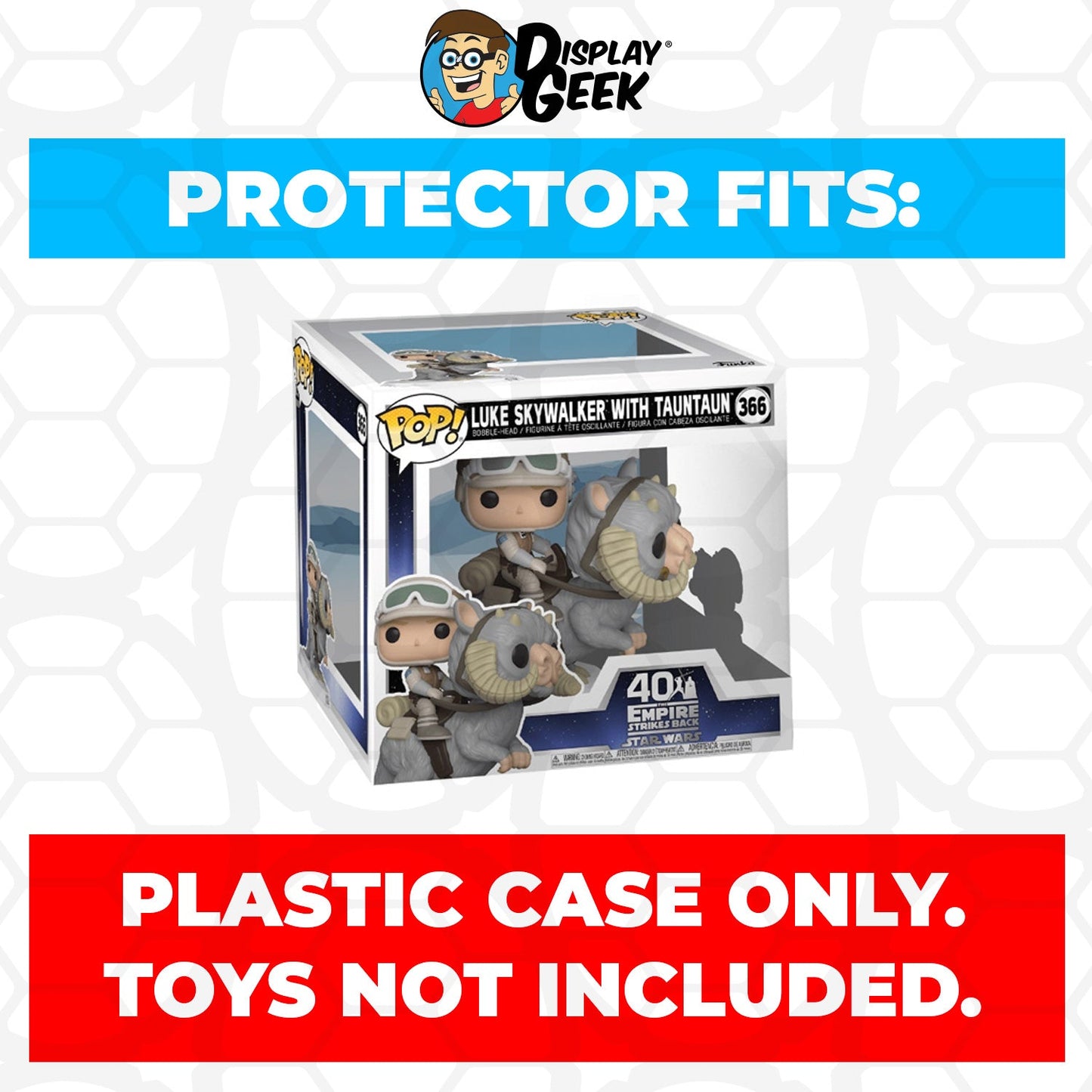 Pop Protector for Luke Skywalker with TaunTaun #366 Funko Pop Rides - PPG Pop Protector Guide Search Created by Display Geek