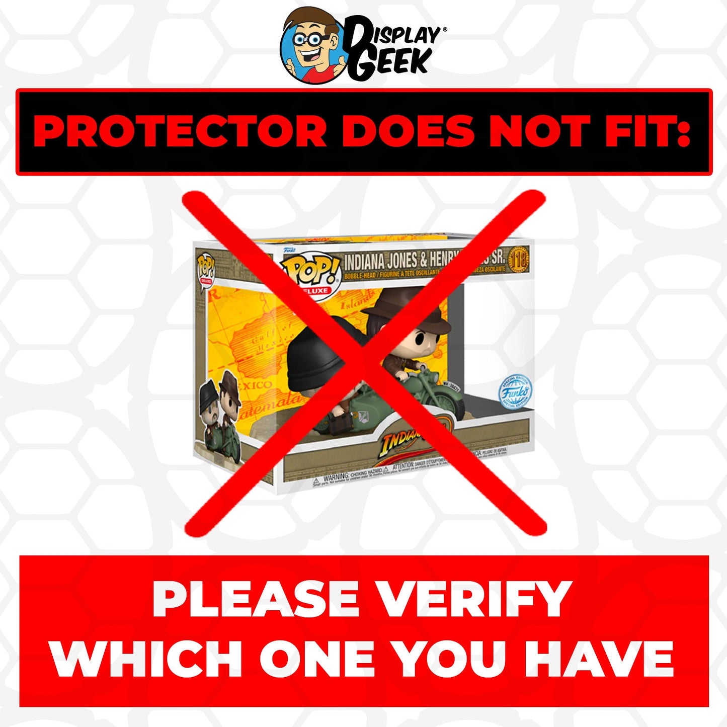 Pop Protector for Indy's Ride NYCC #19 Funko Pop Rides - PPG Pop Protector Guide Search Created by Display Geek