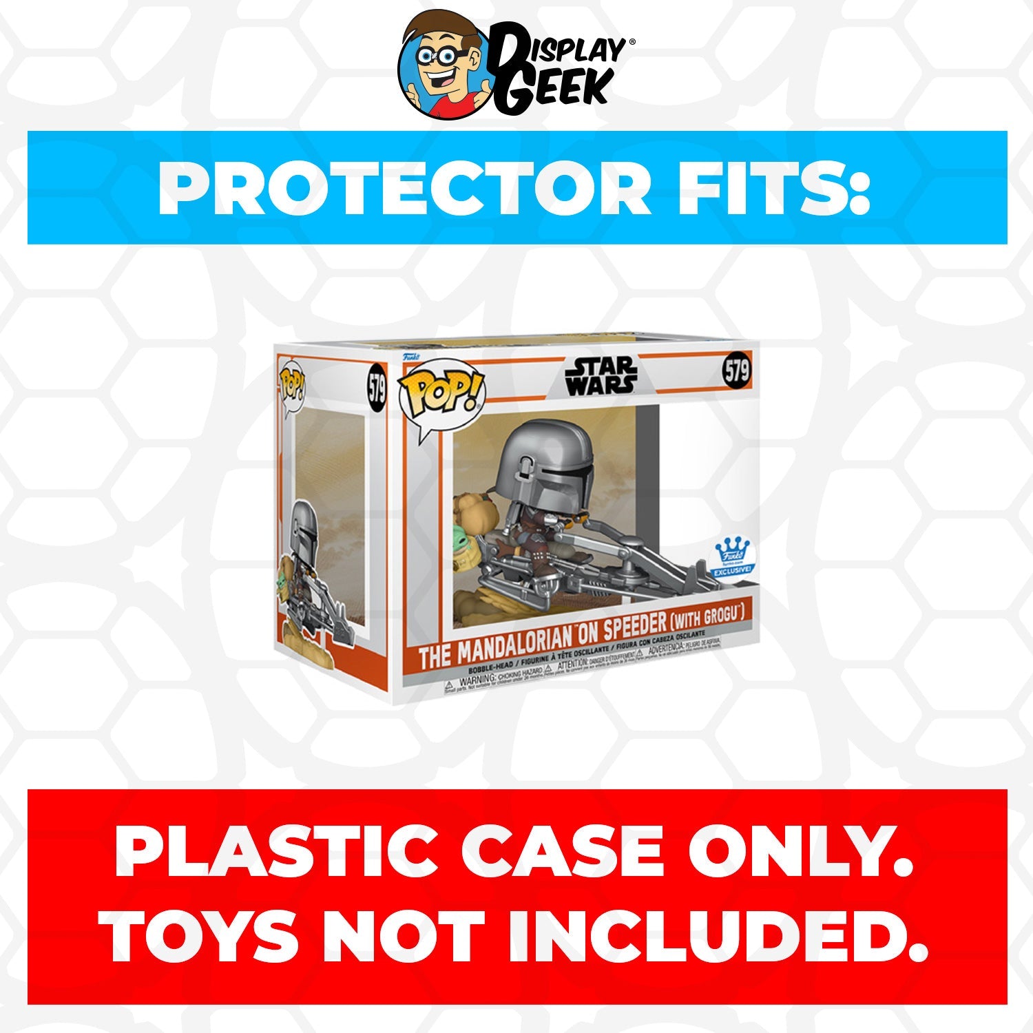 Pop Protector for The Mandalorian on Speeder with Grogu #579 Funko Pop Rides - PPG Pop Protector Guide Search Created by Display Geek