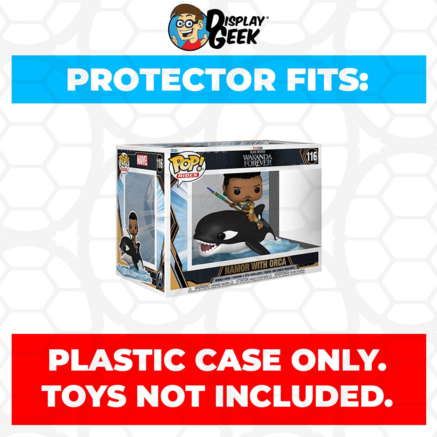 Pop Protector for Wakanda Forever Namor with Orca #116 Funko Pop Rides - PPG Pop Protector Guide Search Created by Display Geek