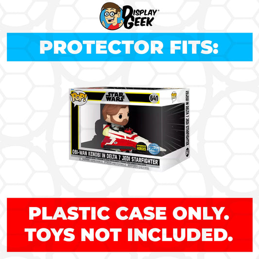 Pop Protector for Obi-Wan Kenobi in Delta 7 Starfighter #641 Funko Pop Rides - PPG Pop Protector Guide Search Created by Display Geek