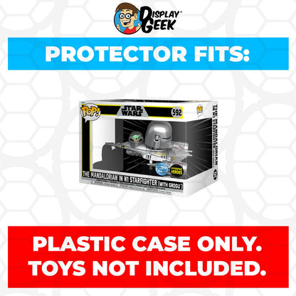 Pop Protector for The Mandalorian in N1 Starfighter with Grogu #592 Funko Pop Rides - PPG Pop Protector Guide Search Created by Display Geek