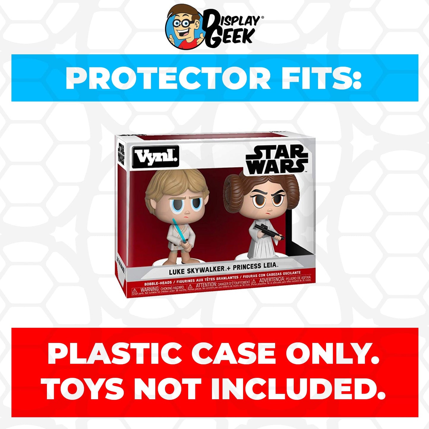 Pop Protector for Vynl 2 Pack Luke Skywalker & Princess Leia Funko - PPG Pop Protector Guide Search Created by Display Geek