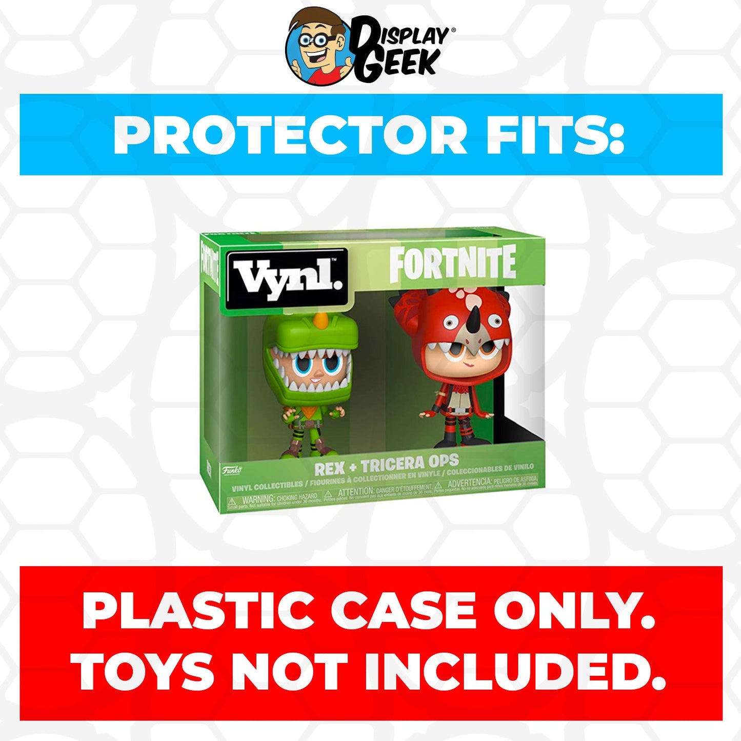 Pop Protector for Vynl 2 Pack Rex & Tricera Ops Funko - PPG Pop Protector Guide Search Created by Display Geek