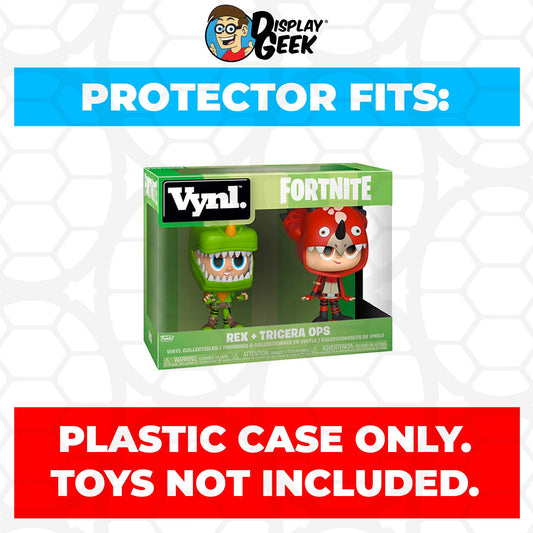 Pop Protector for Vynl 2 Pack Rex & Tricera Ops Funko - PPG Pop Protector Guide Search Created by Display Geek